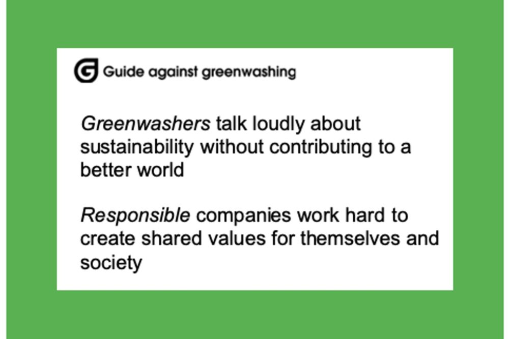 International Call To Action Against Greenwashing. - Bergensia